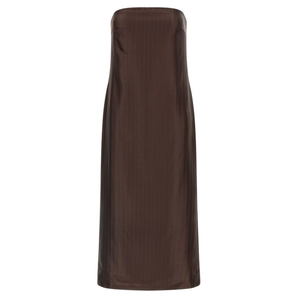 Loulou De Saison Brown Viscose Midi Women's Dress